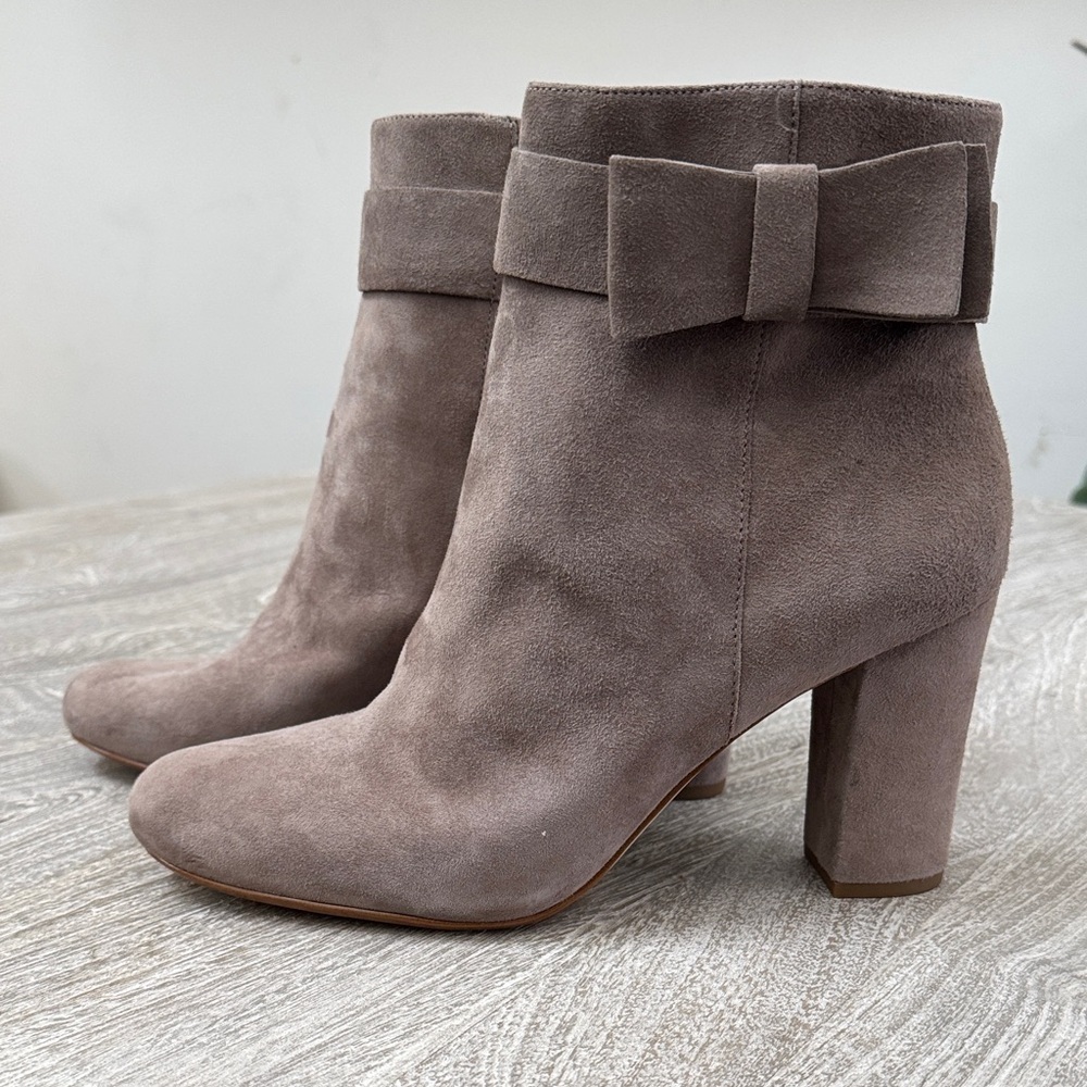 Kate Spade Suede Ankle Boots in Taupe, Women’s Size 10M, Like New